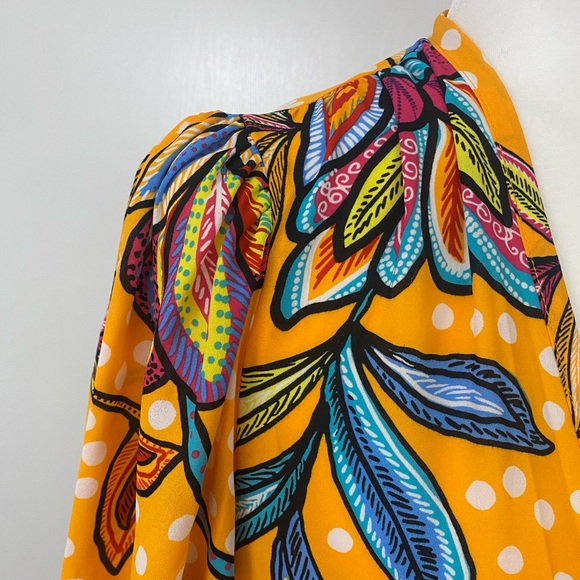 NWT Tabitha Brown x Target Orange Floral Print Long Duster Size XS Kimono Dress - Picture 8 of 15